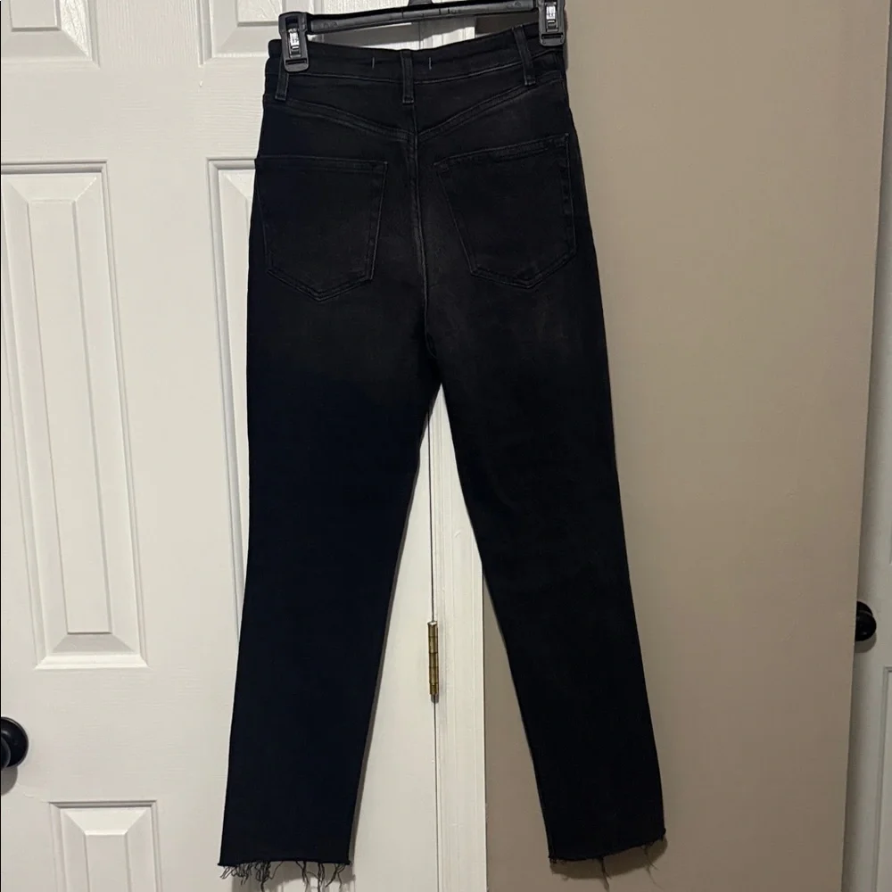 👖We The Free by Free People High-Rise Raw Hem Black Jeans | Size 26 - Picture 5 of 9